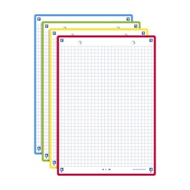 OXFORD Pack of 32 Bristol Revision 2.0 Perforated Sheets 148 x 210 mm A5 Q5/5 Assorted Colours