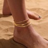 MIDEEO Gold/Silver Ankle Bracelets for Women,14K Gold Anklets for Women