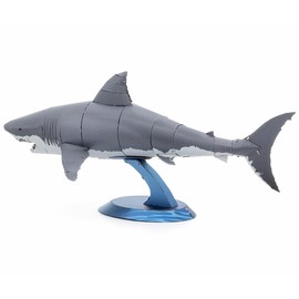 Metal Earth Fascinations ME1008 Metal Construction Kits - White Shark - Great White Shark, Laser Cut 3D Construction Kit, 3D Metal Puzzle, DIY Model Kit with 2 Metal Boards, from 14 Years