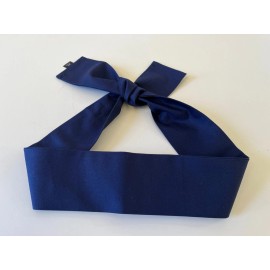 Japanese 36"L Kumi Hachimaki Marshal Art, Sports, Sushi Chief/Navy Blue Made USA