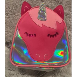 Bath and & Body Works Makeup Cosmetic Travel Trip Bag Mini Backpack Pink Unicorn