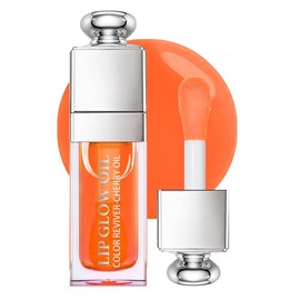 Hydrating Moisturizing Lip Glow Oil, Nourishing Glossy Transparent Plumping Oil, Non-sticky Tinted Toot Lip Balm for Lip Care (CORAL) 0.2 OZ