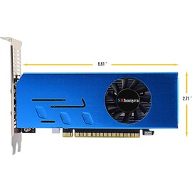 SRhonyra GTX 750 Ti 4GB 4 Monitor Video Card Featuring Locked Resolution, GDDR5 128-Bit 6×HDMI 2.0 Ports, Video Wall Projection Fusion Stock Monitoring