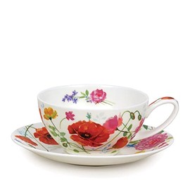 Dunoon Tea Cup & Saucer Set Wild Garden