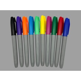 Rhapsody Fine Point Permanent Markers Assorted Colours Ink (10 Pack Assorted Colours)