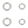 UNICRAFTALE 2 Sizes 4 Pcs Spring Gate Rings Stainless Steel