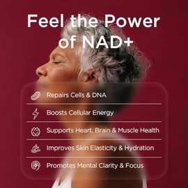 Selerb Suplemento de NAD+ para mujeres: alternativa al NMN con β-NAD+, trans-resveratrol, CoQ10 y D-ribosa. Promueve la renovación celular, la energía