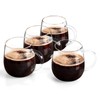 MAQQL Coffee Cup Set of 4, high borosilicate glass cups,