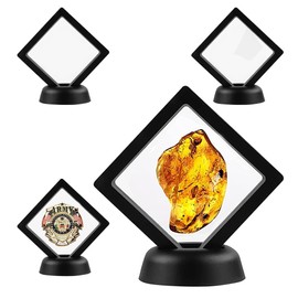 HAOBIN Floating Frame Display Holder Coin Display Box Floating Frame Display Frame Coin Frame Presentation Stand with Base for Display Ring Pendant Bracelet Jewellery (4)