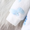 XIXIMAON Infant Baby Boy Plush Hooded Jumpsuit Dinosaur Pattern Button