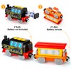 Battery Operated Locomotive Train Set for Wooden Train Tracks, Electric