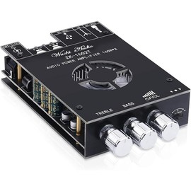 Wuchi Studio ZK-1602T Mini Amplifier | 160W×2 Stereo Power | BT 5.0 Receiver w/TDA7498E Chip | Control Wheel | USB/AUX | DC15-36V