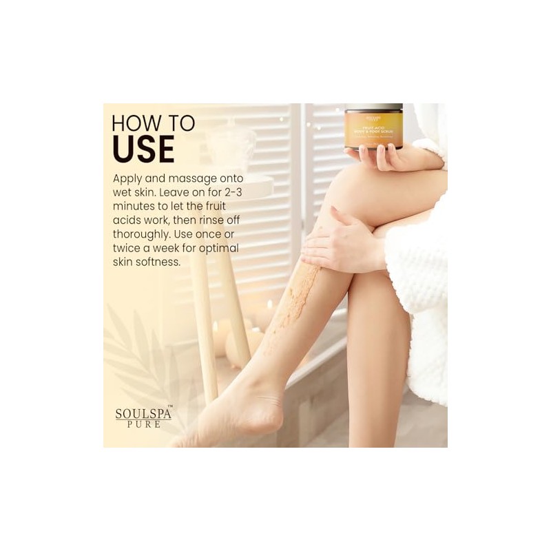 Exfoliante corporal refrescante y exfoliante para pies con ácidos de
