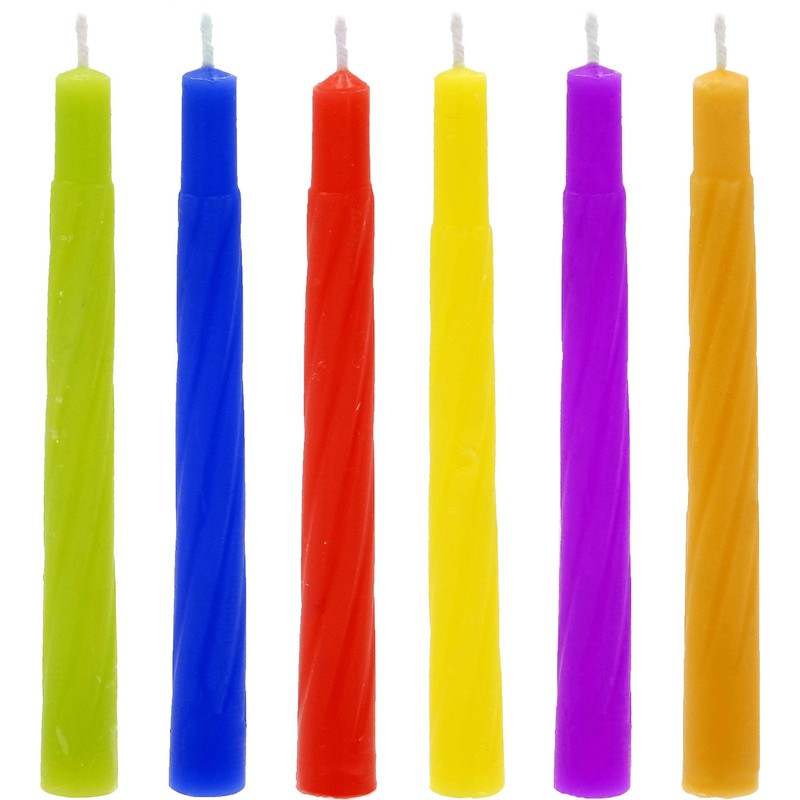 The Dreidel Company 2 Pack Multicolor Hanukkah Candles Menorah Candles