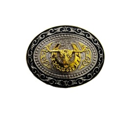 Unbranded Western Cowboy Style Buckle Long Horn Bull Rodeo Hebilla Vaquera Con Toro