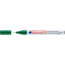 edding edding 780 Glanzlackmarker - grün - 1 Lackmarker - extra-feine Rundspitze 0,8 mm - Lackstift für Glas, Stein, Holz, Kunststoff und Papier - wasserfest, stark deckend, sehr dünn