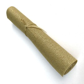 CAIT CHAPMAN HOME COLLECTION Holiday Woven Texture Design PVC Rectangular Heat Insulation Texteline Table Runner (Gold)