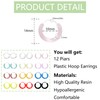 KASFREE 12 Pairs Plastic Hoop Earrings for Women Plastic Earrings