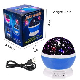 Star Master KD Star Master Projector, Night Light for Kids, 12 Color Changing Modes (Blue)