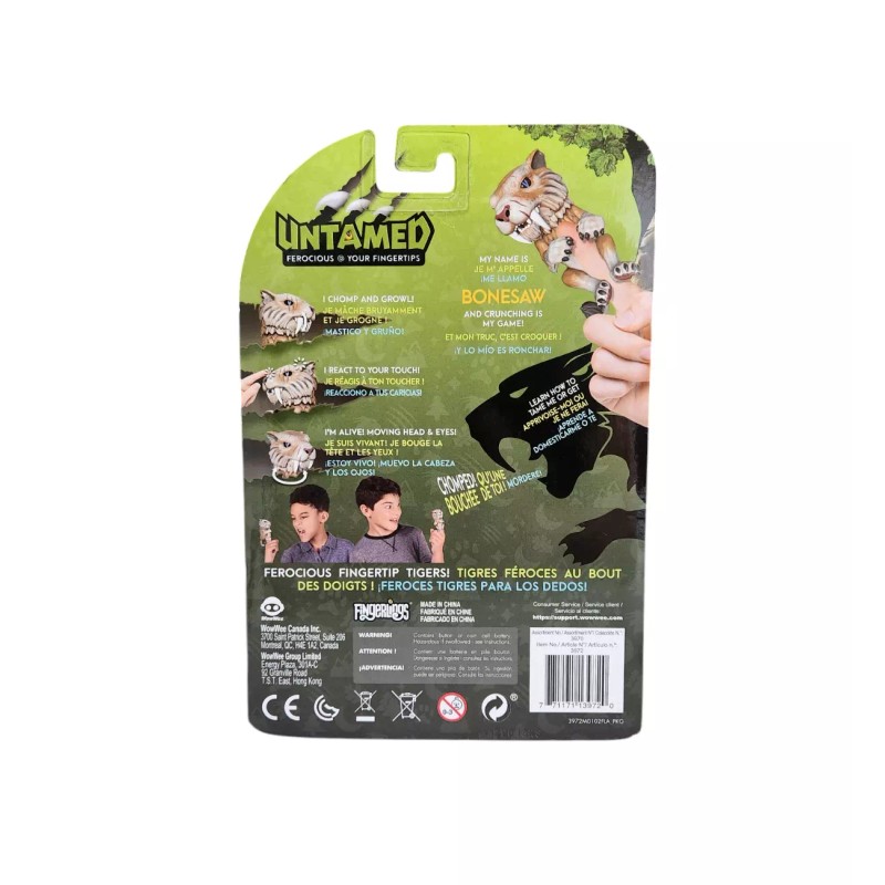 WowWee Fingerlings Untamed Ferocious Sabretooth Bonesaw Tiger 40+ sounds Interactive