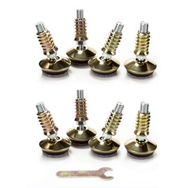 Niveladores giratorios de muebles, patas niveladoras ajustables para mesas, sillas, gabinetes, almohadillas para orejas de fieltro incluidas (8, D34 m