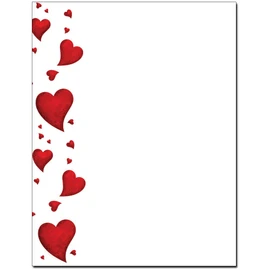 Dancing Hearts Letterhead Laser & Inkjet Printer Paper (25 Sheets)