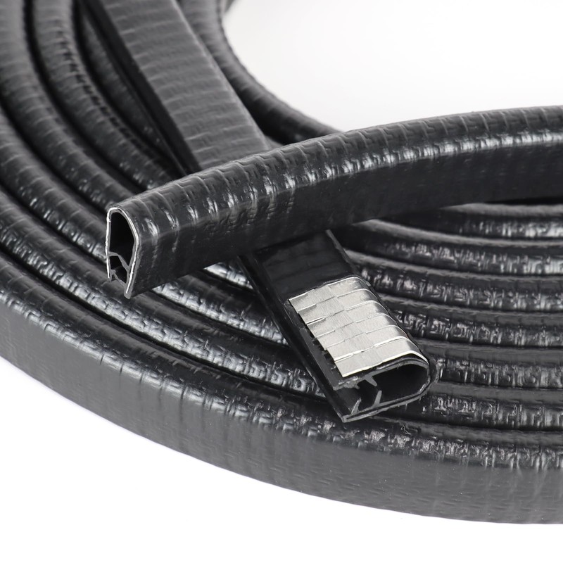 Rubber Edge Trim, U Channel Edge Trim with Metal Clips