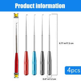 UEKPDM 4 PCS Fish Hook Remover Set, Stainless Steel Stable Hook Remover Fishing Fast Quick Release Fishing Removal Tool Tool Fishhook Accessories for Freshwater and Saltwater