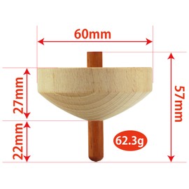 Long Spinning Diameter 2.3 inches (5.8 cm), Solid Wooden Pivots for Painting and Crafting (Red Oak Stax, Set of 3) with Rope