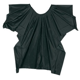 Comair Hairdressing Cape Plastic Black Soft Film with Velcro Fastener Waterproof 1 Piece