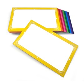 PPAPPAPPIYO 3x5 Line Color Decorative Color Index Cards / (Set of 50) Blank index cards, Note card, 260gsm (design2) (Multicolor)