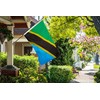 DANF Tanzania Flag 3x5 Ft Thick Polyester, Fade Resistant, Brass