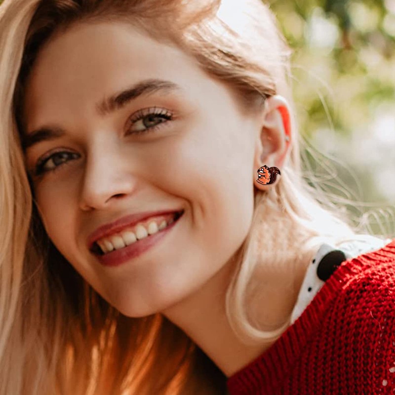 Fall Earrings for Women Thanksgiving Punmpkin Pie Candy Corn Maple