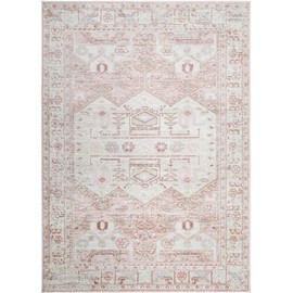 Mark&Day Area Rugs, 6x9 Biessum Traditional Light Brown Area Rug, Light Brown White Carpet for Living Room, Bedroom or Kitchen (6'6" x 9'2")