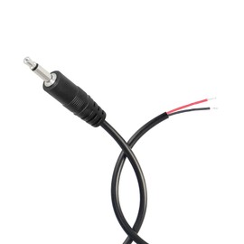 RIIEYOCA Replacement 3.5mm Male Plug to Bare Wire Open End 1/8" TS 2 Pole Stereo Audio Cable for Audio Equipment Installed or Earphone Microphone Cable Repair,1M(4 Pack)