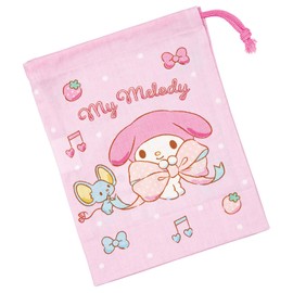 Skater KB63 Sanrio My Melody Big Ribbon Lunch Box Cup Bag for Girls