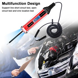 Electrical Test Pen Bipolar Automotive Wiring Tester Digital LCD Automobile Power Tester 3-72V Car Power Tester Automotive Wiring Repairing and Testing Tools