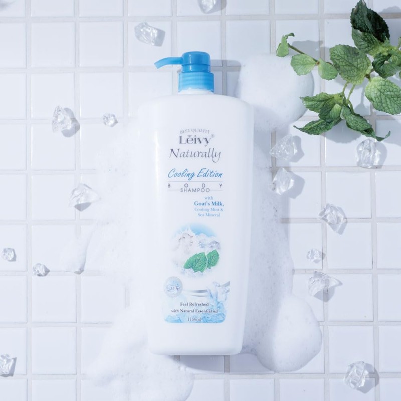 Leivy Goat Milk Cool Body Shampoo, 16.9 fl oz (500