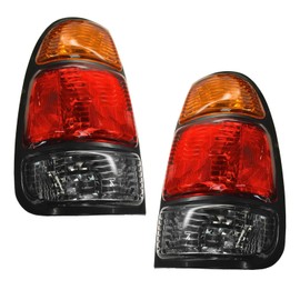TRQ TRQ 2 Piece Driver & Passenger Side Tail Light Assembly Set Compatible with 2000-2004 Toyota Tundra TO2800116 TO2800129 TO2801129