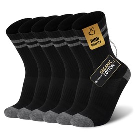 COOVAN 6 Pairs Mens Crew Socks Work Athletic Running Thin Socks Casual Breathable Performance Boot Lightweight Socks for Men