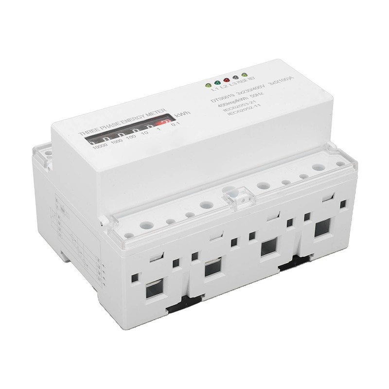 Electric Meter Din Rail 3 Phase 4 Wire KWh Energy