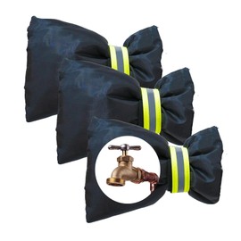 3 Pack Outdoor Faucet Covers for Winter 8.4"X6.8" Hose Bib Covers for Winter Freeze Protection,Reusable Thicker Waterproof Insulated Spigot Cover