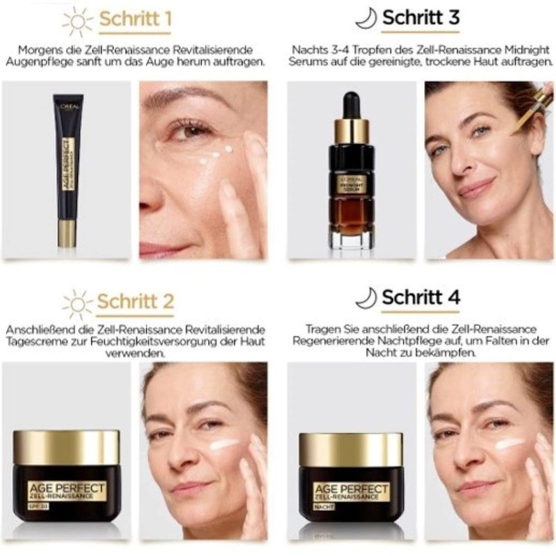 L'Oréal Paris Face Care Set, Anti-Ageing Day Cream and Night