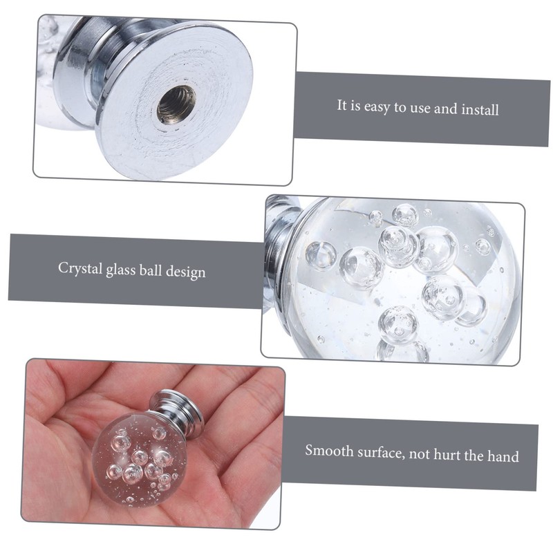 COHEALI 10pcs Crystal Drawer Handles Elegant Knobs for Cabinets and