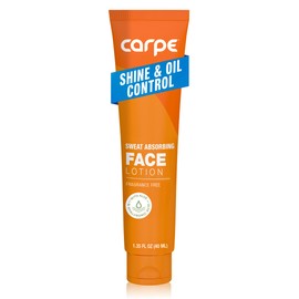 Carpe Sweat Absorbing Face Lotion for Oily Skin Control, Mattifying Face Lotion with Moisturizing Hyaluronic Acid and Squalane, Fragrance Free, 1.35 oz