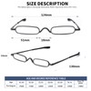 OWTXIS 3 Pack Mini Slim Pen Reading Glasses - Compact
