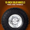 AR-PRO (2-Pack) 10-Inch Solid Rubber Tire Wheels - Replacement 4.10/3.50-4"