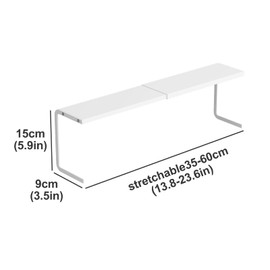 WOCHUANGSI 1pc Small Narrow Shelf for Windowsill Kitchen Spice Rack Organizer Stackable Tall Shelves Scalable Window Plant Rack for Narrow Space Countertop Storage (White)