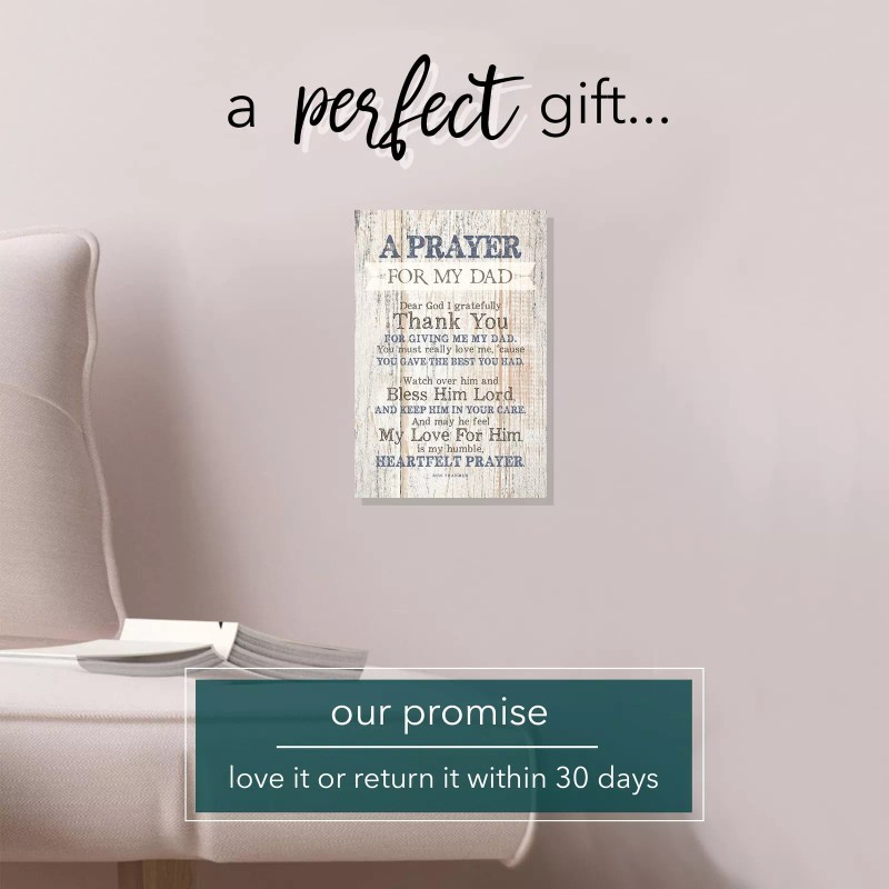DEXSA Prayer for My Dad Wood Frame Wall Plaque for