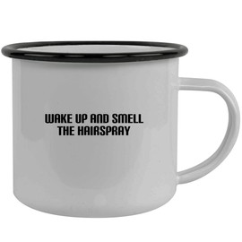 Molandra Products Wake Up And Smell The Hairspray - Stainless Steel 12oz Camping Mug, Black, NEWUS-C-07-24-05-006101-04-71-02-23